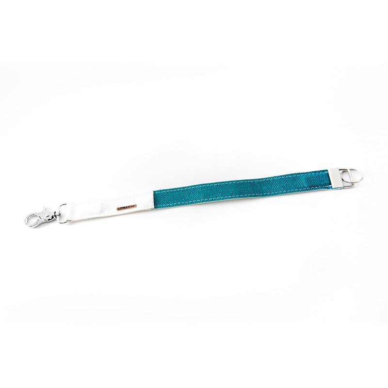 Mag Strap Wristlet - White+Teal