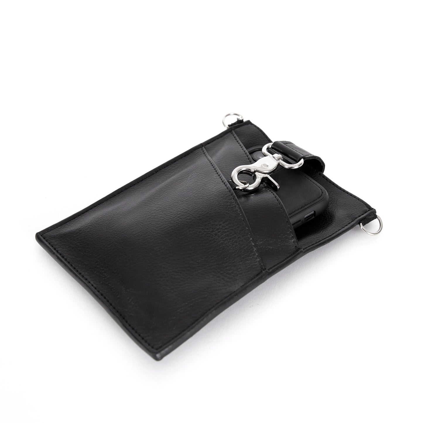 Phone Pouch | Black, Vegan Leather
