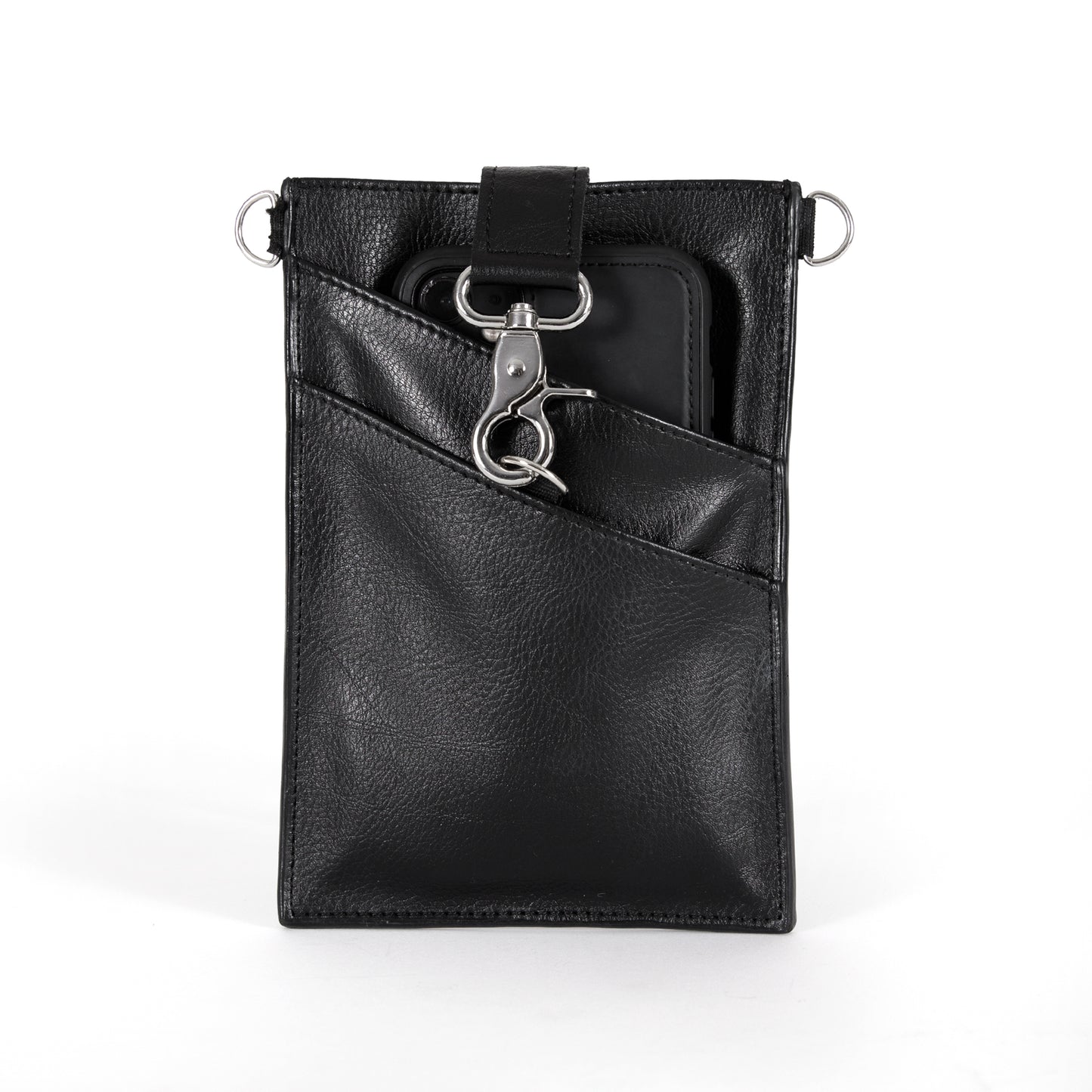 Phone Pouch | Black, Vegan Leather