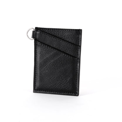 Black Vegan Leather Slim Wallet 